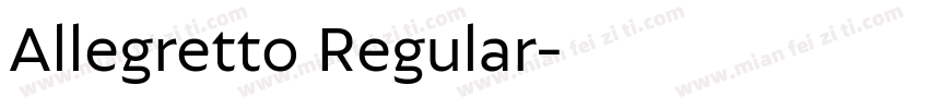 Allegretto Regular字体转换
